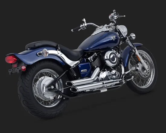 Vance  Hines Shortshots Staggered Exhaust Pipe System Chrome