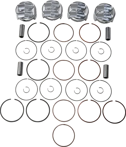 JE Piston Kit Rings Pins Round 3mm OB 86mm Bore 13:1