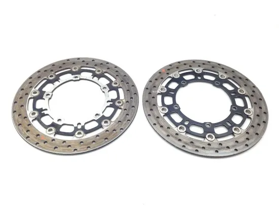 Left Right Front Brake Disc Rotors Set 2009 Yamaha YZF R6 2108A