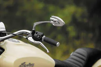 Kuryakyn Phantom Side Mirrors Convex Glass Chrome Pair