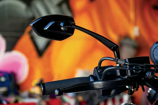 Kuryakyn Phantom Side Mirrors Convex Glass Black Pair