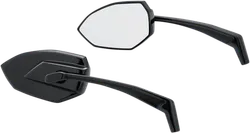 Kuryakyn Phantom Side Mirrors Convex Glass Black Pair