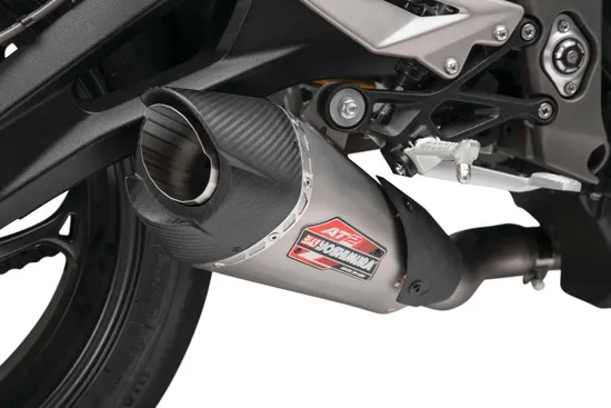 Yosh AT2 Street Slip On SS Exhaust Pipe Works Triumph Street Triple