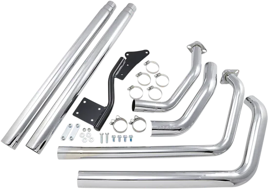 Cobra Chrome Straight Cut Full Exhaust Lo Boy Shotgun System