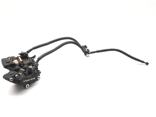 Left Right Front Brake Calipers Pads Set 2004 Kawasaki ZZR1200 2141