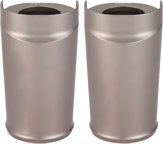 Arlen Ness Aluminum Fork Boot Covers Pair Smooth Titanium