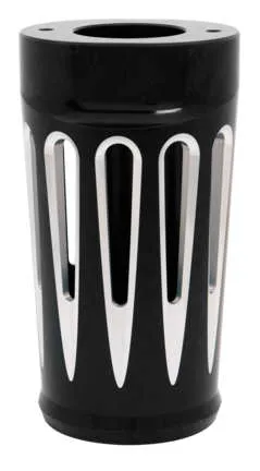 Arlen Ness Aluminum Fork Boot Covers Pair Deep Cut Black