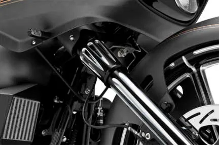 Arlen Ness Aluminum Fork Boot Covers Pair Deep Cut Black