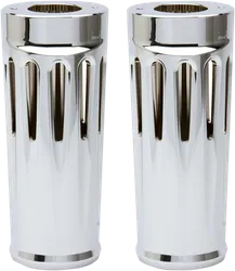 Arlen Ness Aluminum Fork Boot Covers Pair Deep Cut Chrome 2in. Over