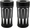 Arlen Ness Aluminum Fork Boot Covers Pair Deep Cut Black