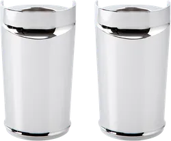 Arlen Ness Aluminum Fork Boot Covers Pair Smooth Chrome