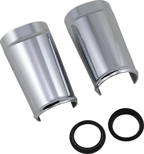 Arlen Ness Fat Tire Fork Boot Covers Pair Chrome