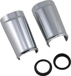Arlen Ness Fat Tire Fork Boot Covers Pair Chrome