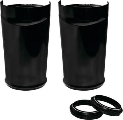 Arlen Ness Fat Tire Fork Boot Covers Pair Black Anodized