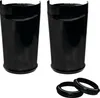 Arlen Ness Fat Tire Fork Boot Covers Pair Black Anodized