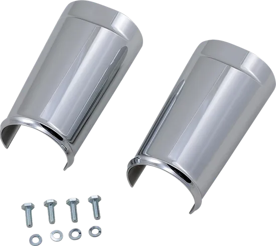 Arlen Ness Fat Tire Fork Boot Covers Pair Chrome