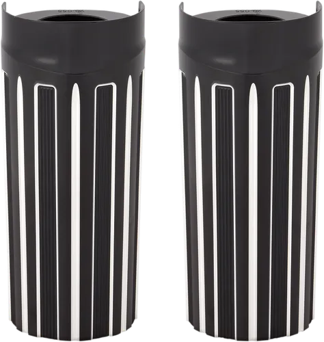 Arlen Ness Aluminum Fork Boot Covers Pair 10 Gauge Black 2in. Over