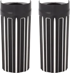 Arlen Ness Aluminum Fork Boot Covers Pair 10 Gauge Black 2in. Over