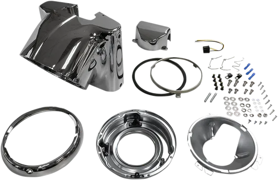 Drag Specialties Chrome Nacelle Headlight Housing Kit