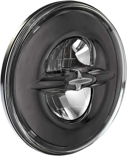 DS 7in Dark Chrome Trim LED Reflector Headlamp Headlight Kit