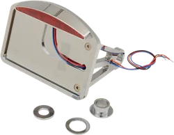 DS Half Moon Aluminum Side Axle Tailight License Plate Horizontal Mount