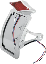 DS Aluminum Diamond Side Curved Axle Tailight License Vertical Plate Mount