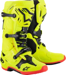 Alpinestars Tech 10 Boots Adult 12 Yellow Black Red