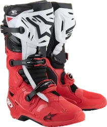 Alpinestars Tech 10 Enduro Boots Adult 13 Black White Bright Red