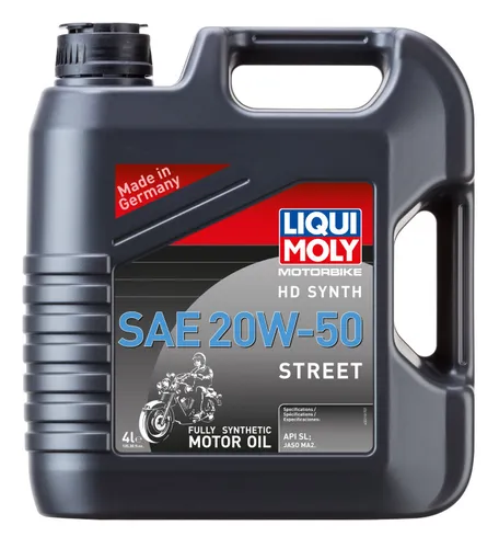 Liqui Moly HD Synthetic 4T Street Engine Motor Oil 20W-50 4L