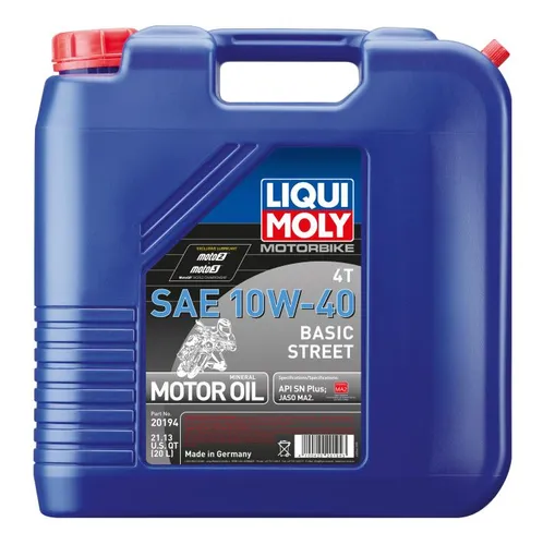 Liqui Moly Basic Street 4T Motor Engine Oil 1W-40 20L