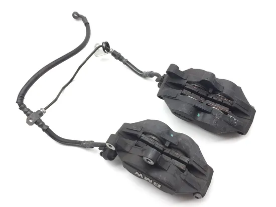 Left Right Front Brake Calipers Pads Set 04 BMW R1100S Boxer Cup Prep ABS 2136