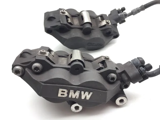 Left Right Front Brake Calipers Pads Set 04 BMW R1100S Boxer Cup Prep ABS 2136