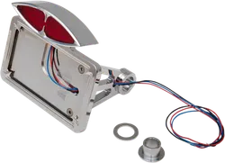 DS Aluminum Deco Side Tailight License Plate Horizontal Mount
