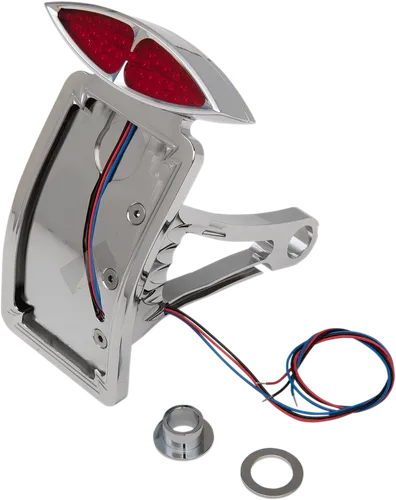 DS Aluminum Deco Side Curved Tailight License Plate Vertical Side Mount