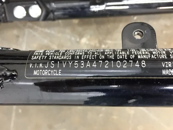 Main Frame Chassis 2007 Suzuki Boulevard M109R 2182