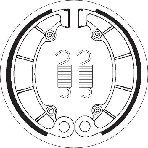 SBS Rear Front Ceramic Brake Shoe Set