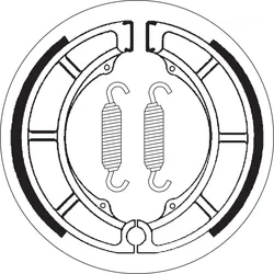 SBS Rear Ceramic Brake Shoe Set