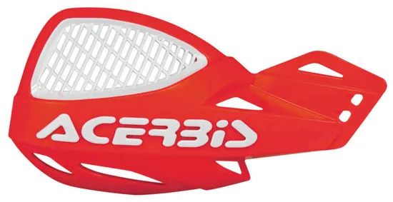 Acerbis Red White Vented Uniko Handguard Pair