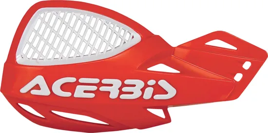 Acerbis Red White Vented Uniko Handguard Pair