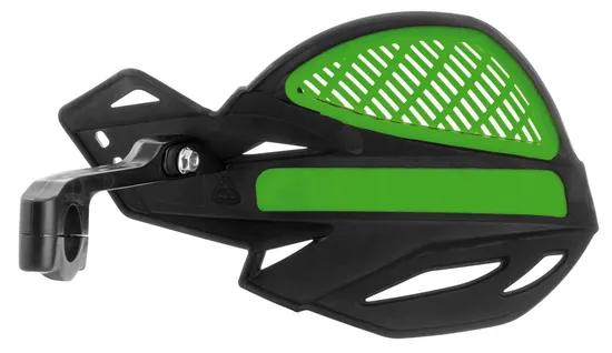 Acerbis Black Green Vented Uniko Handguard Pair
