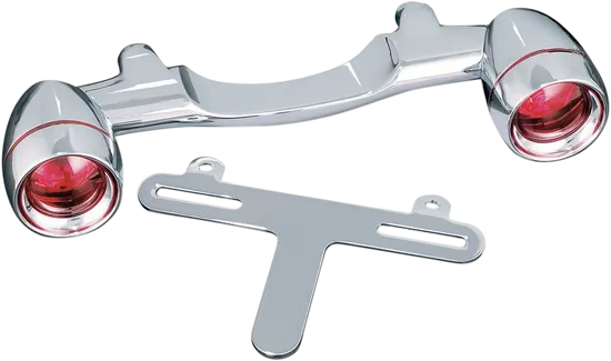 Kuryakyn Chrome Rear Turn Signal Bar Bullet Light Red Lens
