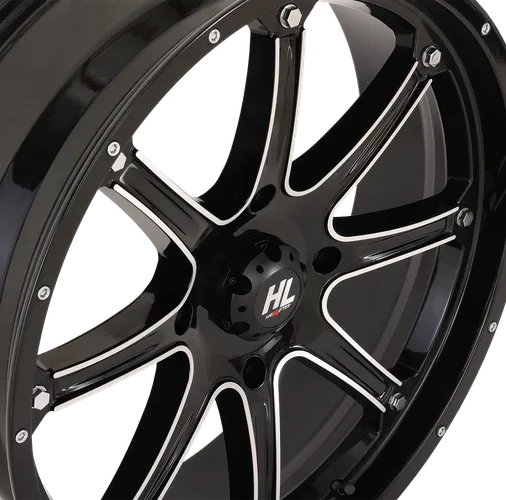 HL4 Front Rear Wheel Gloss Black Machined 20x6.5 4/137 4+2.5 10mm