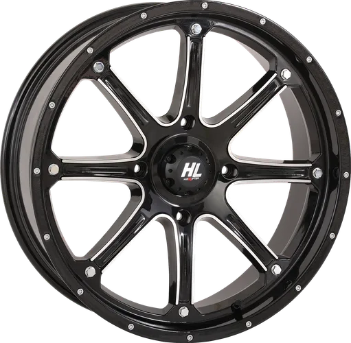 HL4 Front Rear Wheel Gloss Black Machined 20x6.5 4/137 4+2.5 10mm