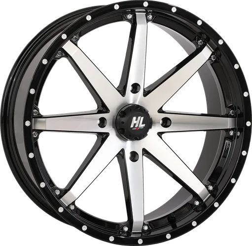 HL10 Front Rear Wheel Gloss Black Machined 20x7 4/137 4+3 10mm 1