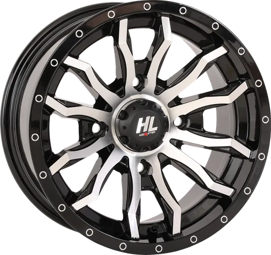 HL21 Front Rear Wheel Gloss Black Machined 20x7 4/137 4+3 10mm