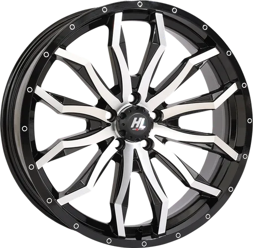 HL21 Front Rear Wheel Gloss Black Machined 20x7 4/156 4+3 10mm
