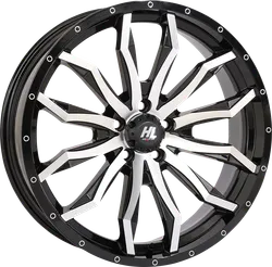 HL21 Front Rear Wheel Gloss Black Machined 20x7 4/156 4+3 10mm