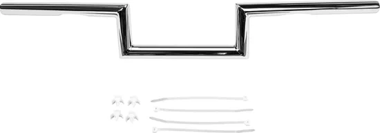 Harddrive Dimpled Chrome Z Handlebar 4in Rise