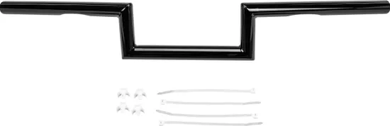 Harddrive Dimpled Gloss Black Z Handlebar 4in Rise