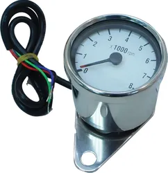 Harddrive White Face Mini 8000 RPM Tachometer Gauge